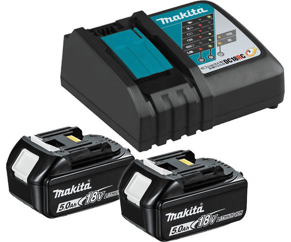 MAKITA 18v Charger & battery pack BL1850B/DC18RC 2x5Ah