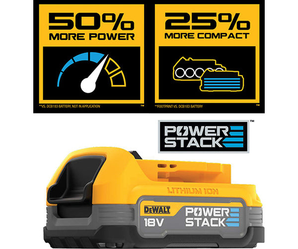 DEWALT 18v Li-ion POWERSTACK battery - 1.7Ah DCBP034