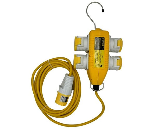 CONNEXIONS 110v  Hanging 4 Splitter box - 5m, 1.5mm cable 10886