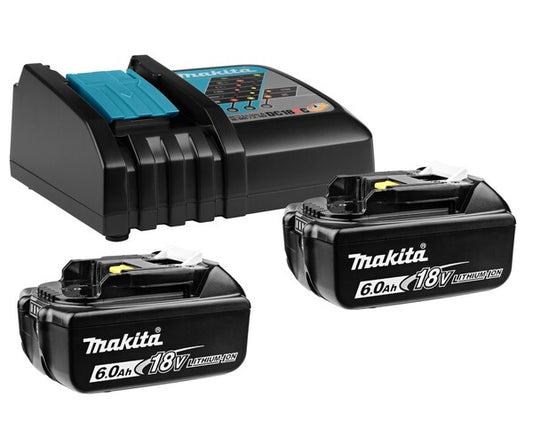 MAKITA 18v Charger & battery pack BL1860B/DC18RC 2x6Ah