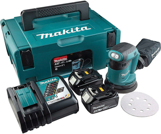 MAKITA 18v Orbital sander - 125mm dia pad DBO180RTJ