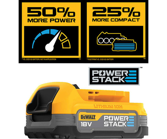 DEWALT 18v Li-ion POWERSTACK battery - 1.7Ah DCBP034