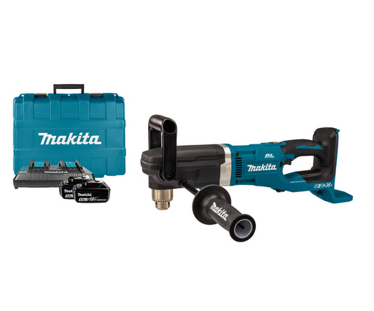 MAKITA Twin 18v Angle drill - 13mm keyed chuck DDA460PT2