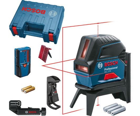 BOSCH AA batteriesCross line laser GCL 2-50 + LR6