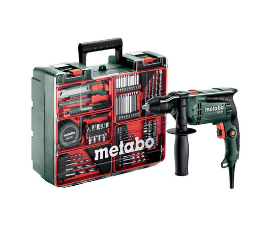 METABO 240v Percussion drill - 13mm keyless chuck SBE 650 SET