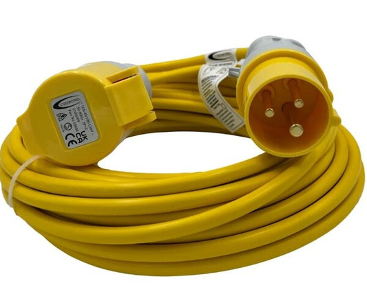 CONNEXIONS 110v  1.5mm Extension Lead - 14m, 16Amp 10801